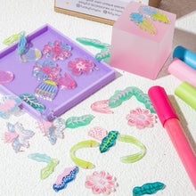 Load image into Gallery viewer, Painted Blooms Acrylic Earring DIY Kit