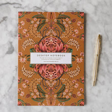 Load image into Gallery viewer, Bespoke Letterpress Desktop Notebook - Rust (Lined)