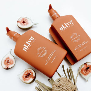 al.ive Wash & Lotion Duo + Tray in Fig, Apricot & Sage