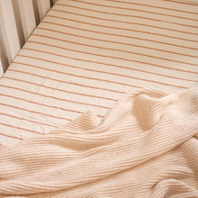 Load image into Gallery viewer, Bombora Nursery Fitted Sheet in Sol Terra Stripe