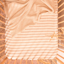 Load image into Gallery viewer, Bombora Nursery Fitted Sheet in Sol Terra Stripe