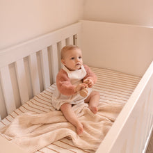 Load image into Gallery viewer, Bombora Nursery Fitted Sheet in Sol Terra Stripe