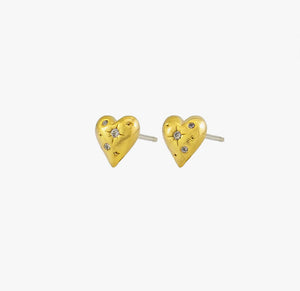 Jolie & Deen Daphne Heart Studs