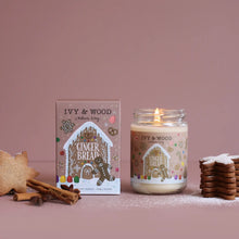 Load image into Gallery viewer, Ivy &amp; Wood Gingerbread Christmas Candle
