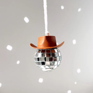 Disco Cowgirl Christmas Ornament