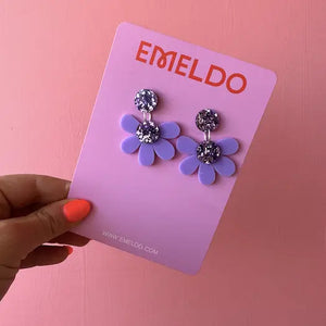 Emeldo Posey Earrings in Purple