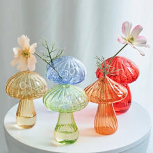Load image into Gallery viewer, Glass Mushroom Bud Vase in Light Brown
