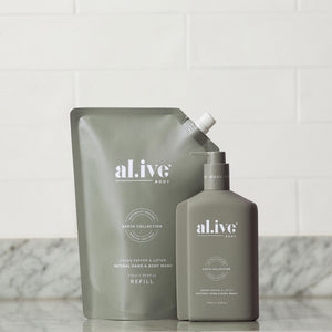 al.ive 1L Hand and Body Wash Refill in Green Pepper & Lotus
