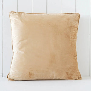 Buttermilk Velvet Cushion with Feather Insert