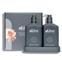 Load image into Gallery viewer, al.ive Wash &amp; Lotion Duo + Tray in Coconut and Wild Orange
