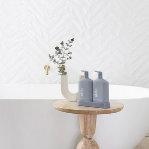 al.ive Shampoo & Conditioner Duo + Tray in White Tea & Argan Oil