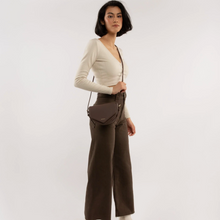 Load image into Gallery viewer, Matt &amp; Nat Twill Saddle Bag in Chocolate
