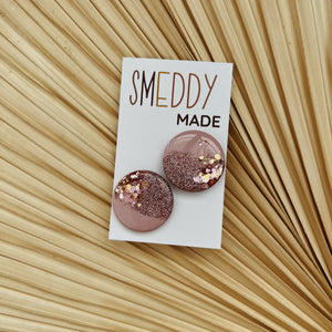 Smeddy Made Resin Earrings 30mm Studs