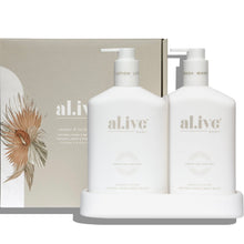 Load image into Gallery viewer, al.ive Wash &amp; Lotion Duo + Tray in Mango &amp; Lychee

