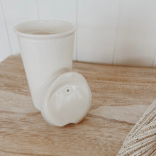 Load image into Gallery viewer, Ceramic Keep Cup in White Linen
