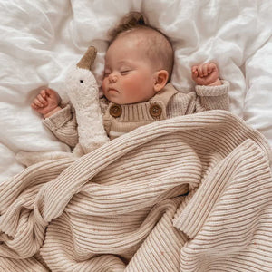 Bombora Cotton Ribbed Baby Blanket